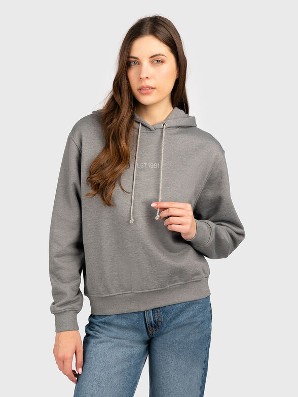 SHINY CORD sweatshirt with logo - 1