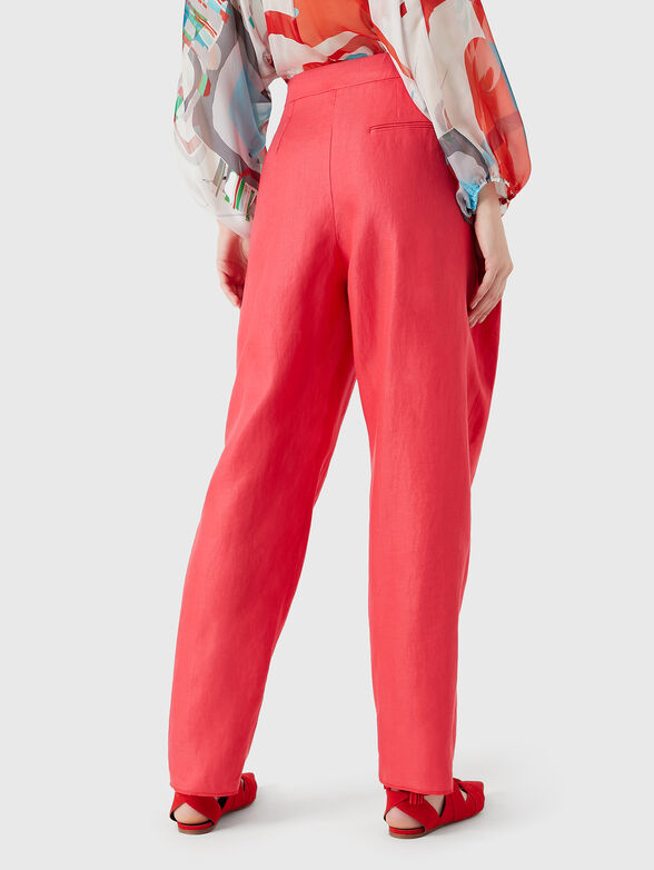Linen trousers with high waist - 2