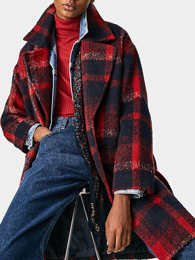 JOSSIE Coat with checkered print - 4
