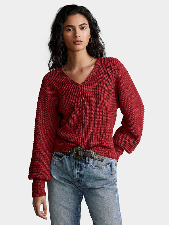 V-neck sweater - 1