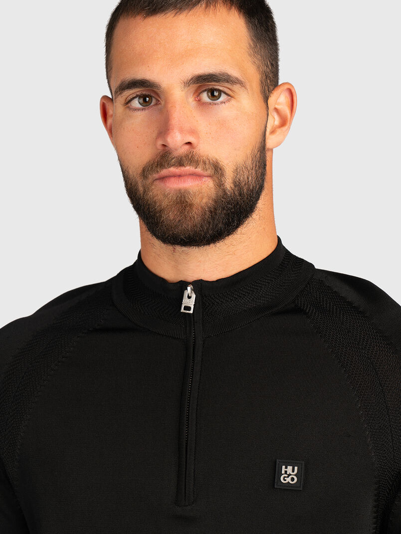 Sweater with zip and logo  - 3