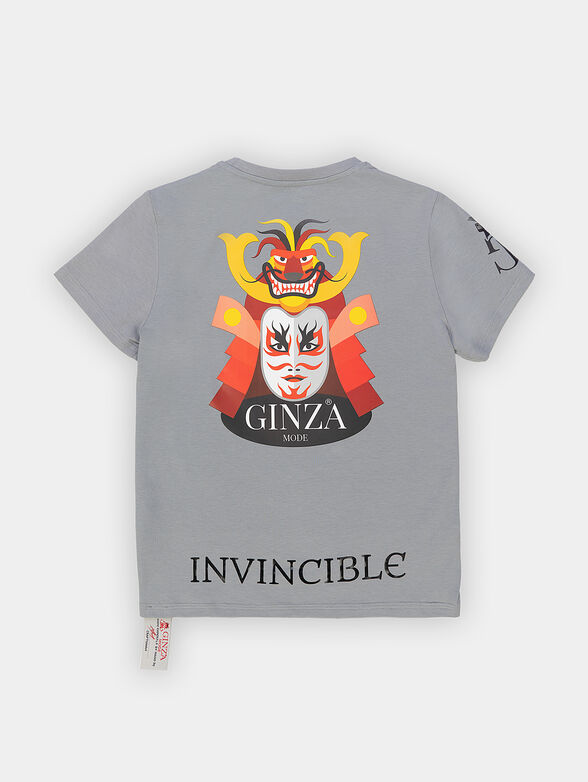 T-shirt in grey with logo print - 3