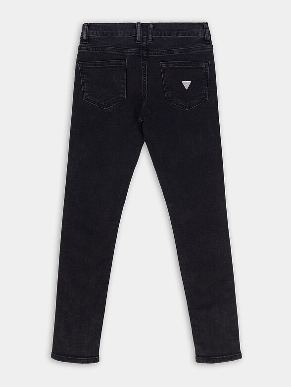 Black skinny jeans with rhinestones - 2