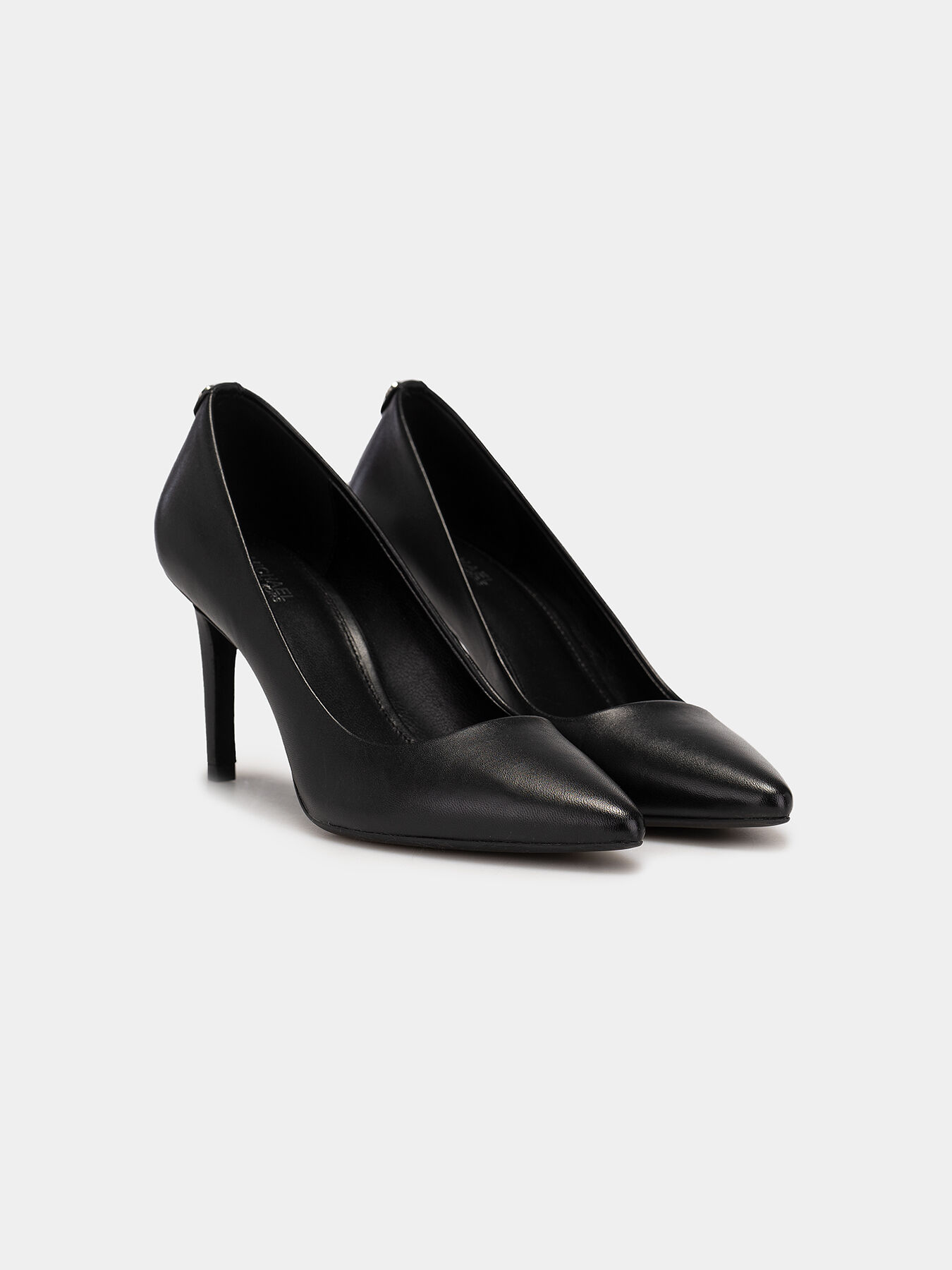DOROTHY black leather heeled shoes brand MICHAEL KORS