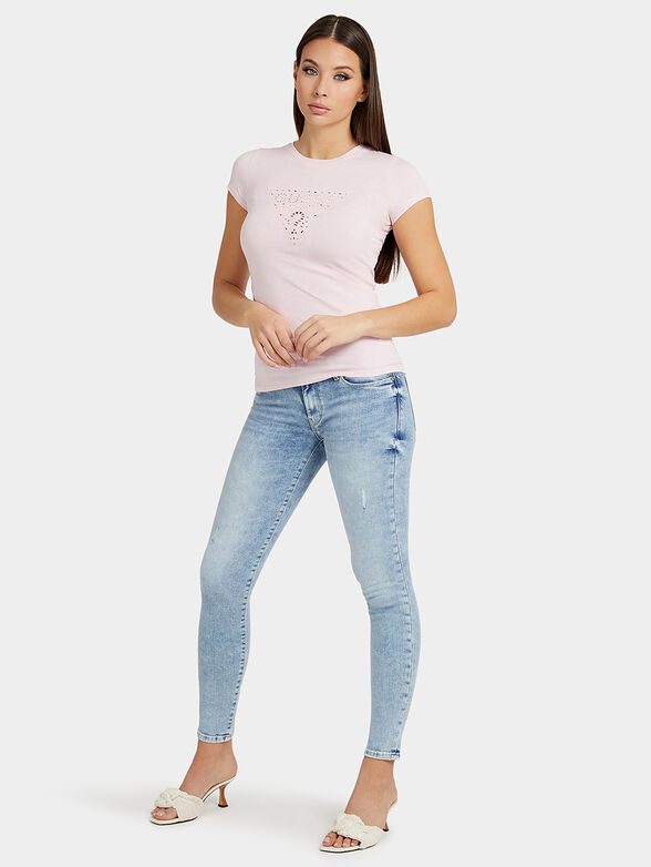 T-shirt with openwork logo - 2