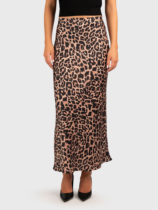 SIBILLA midi skirt with animal print