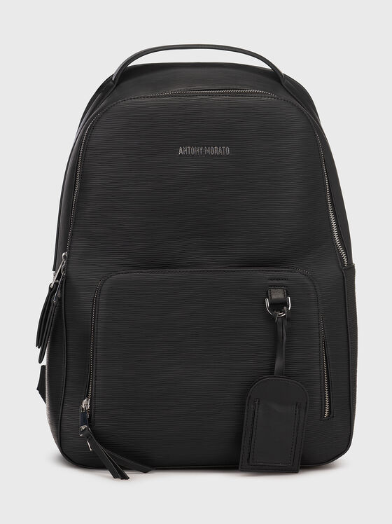 Black backpack with logo detail - 1