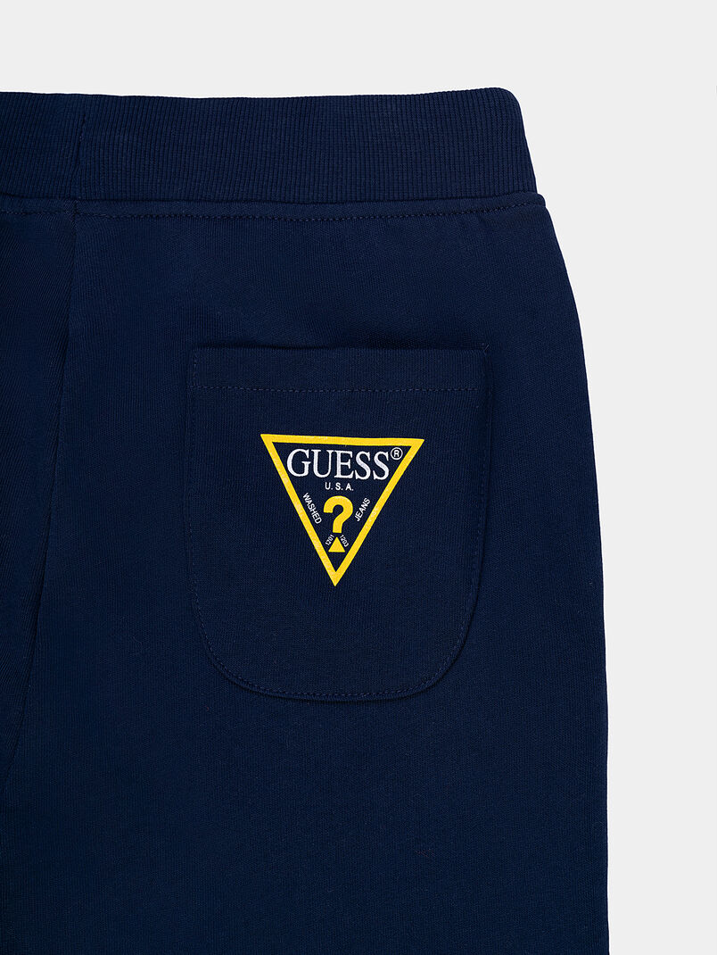 Black cotton sports trousers with logo detail - 3