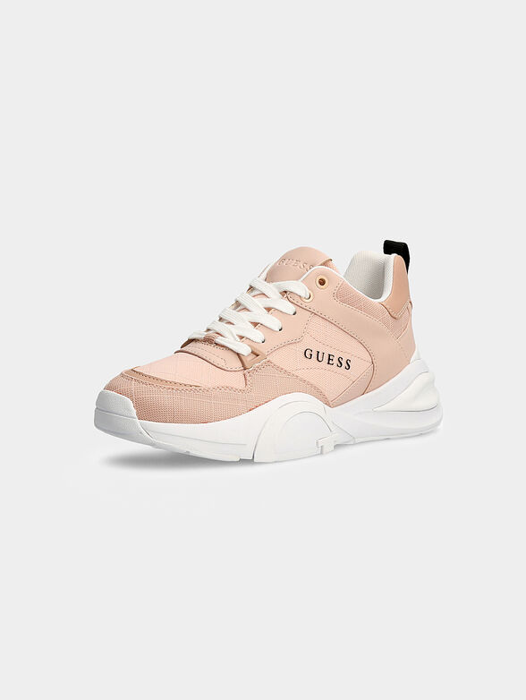 BESTIE running sneakers in pale pink color - 2