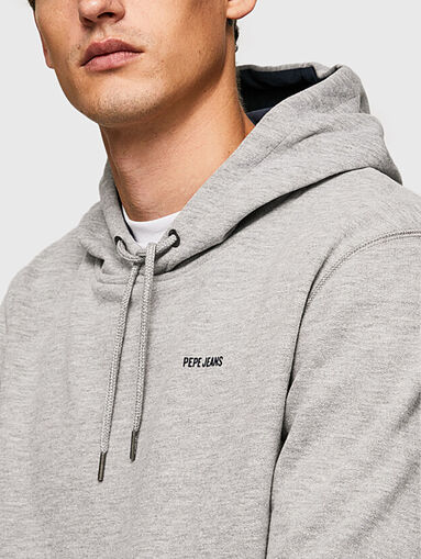 ARCHIE grey sweatshirt with contrast print on the back - 5