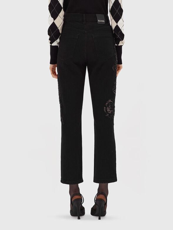 Black jeans with sequins - 1
