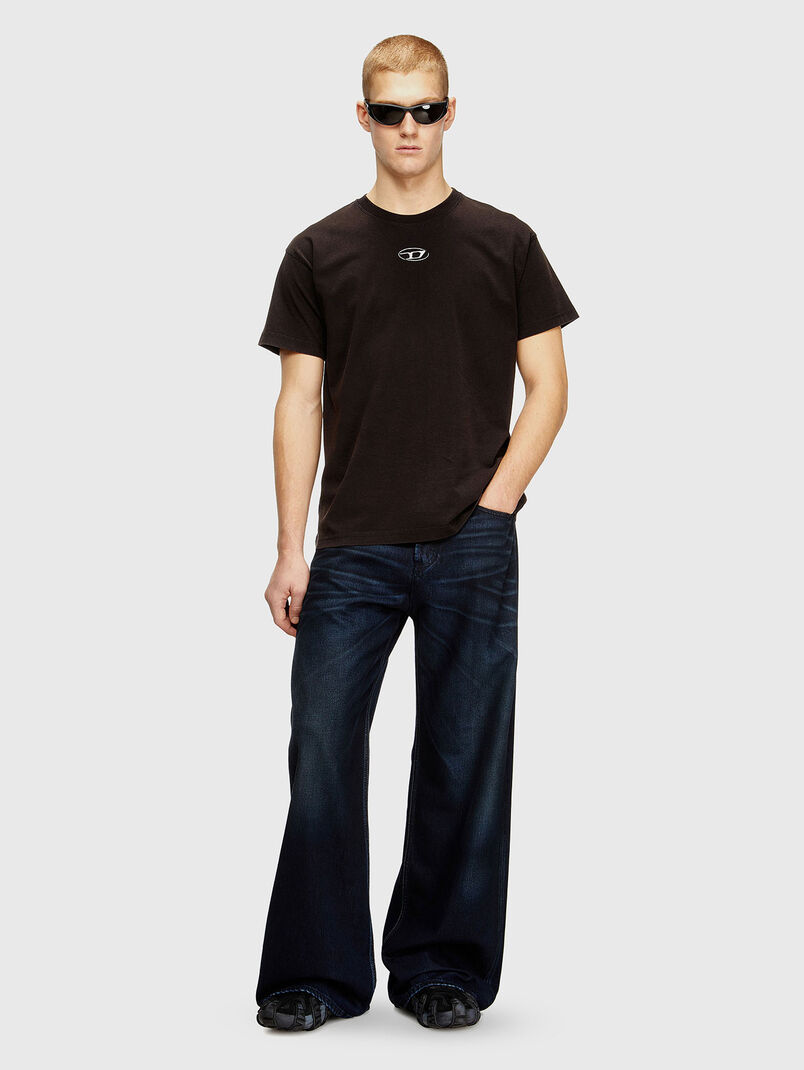 Cotton T-shirt with accent back - 3