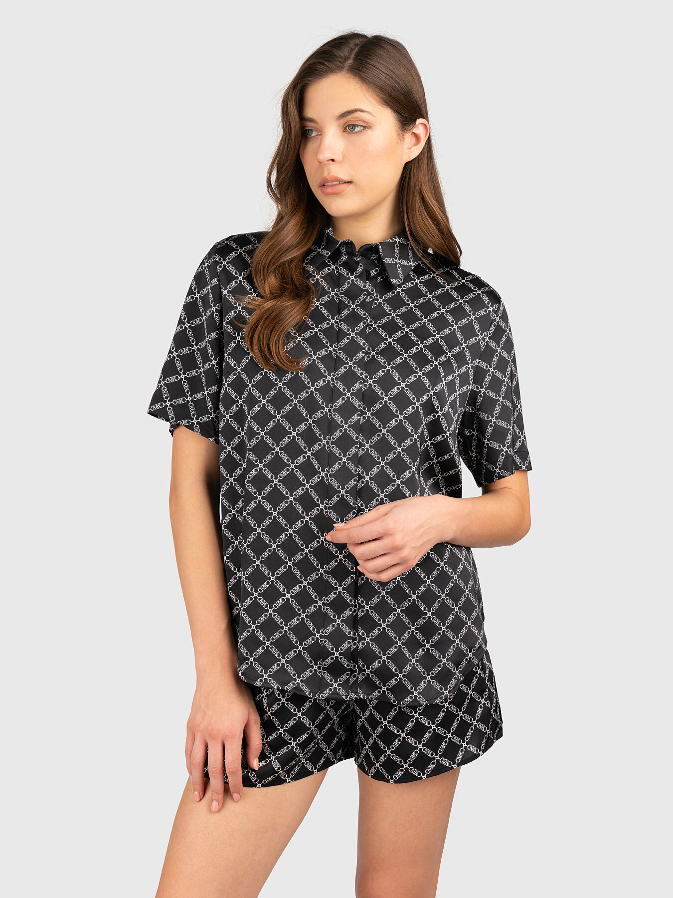 Short sleeve satin shirt brand MICHAEL KORS Globalbrandsstore en