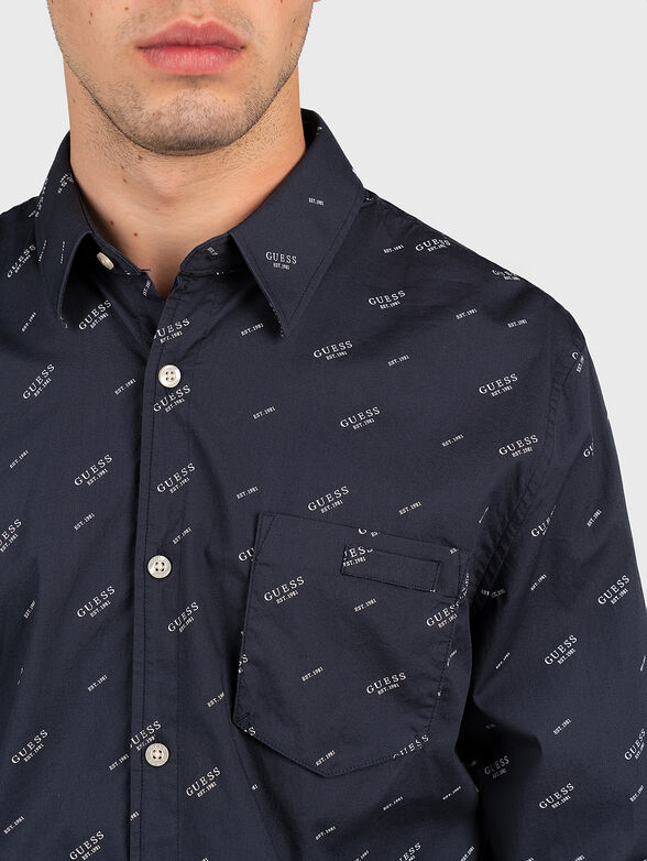 SUNSET shirt with logo print - 4