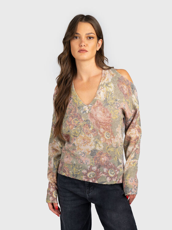 Floral print sweater - 1