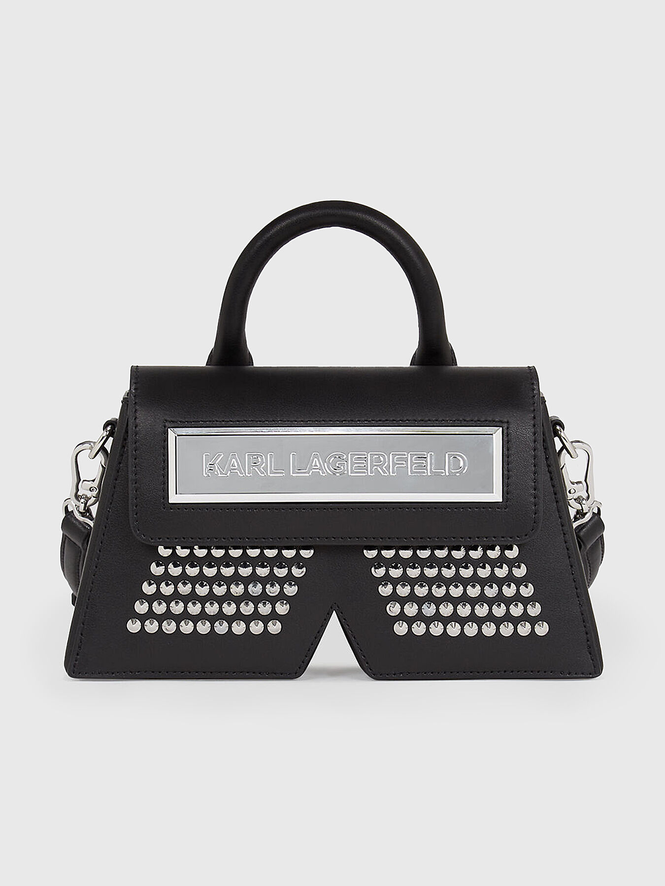IKON/K eyelets leather crossbody bag brand Karl Lagerfeld
