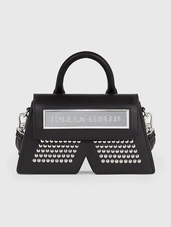 IKON/K eyelets leather crossbody bag - 1