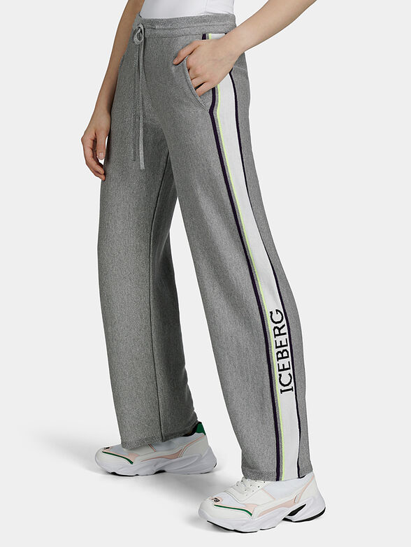 Grey pants with lurex threads - 1