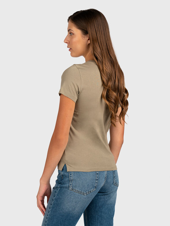 Cotton T-shirt with rhinestones - 3