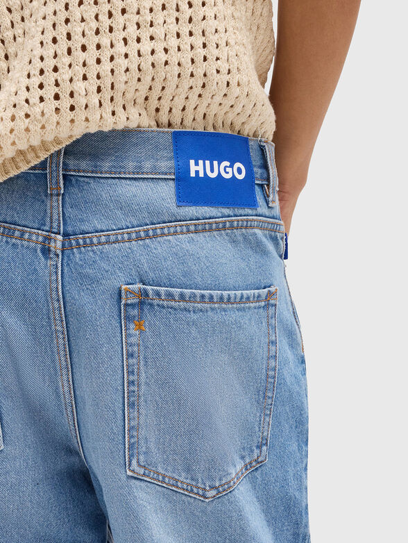 Straight fit denim shorts - 3