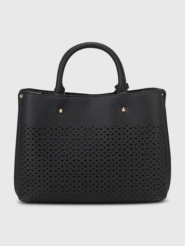 MERIDIAN black tote with with laser cutting - 3