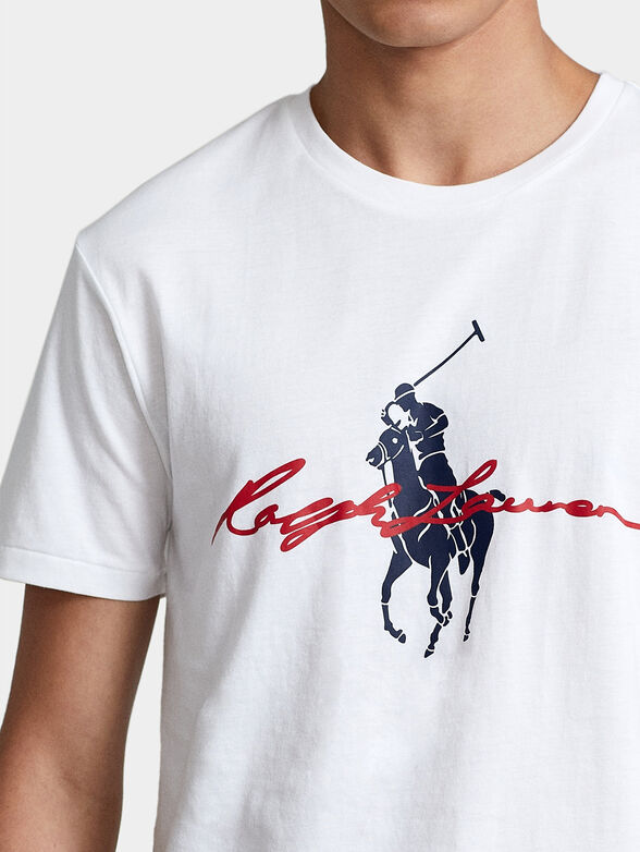 White cotton t-shirt with logo - 1