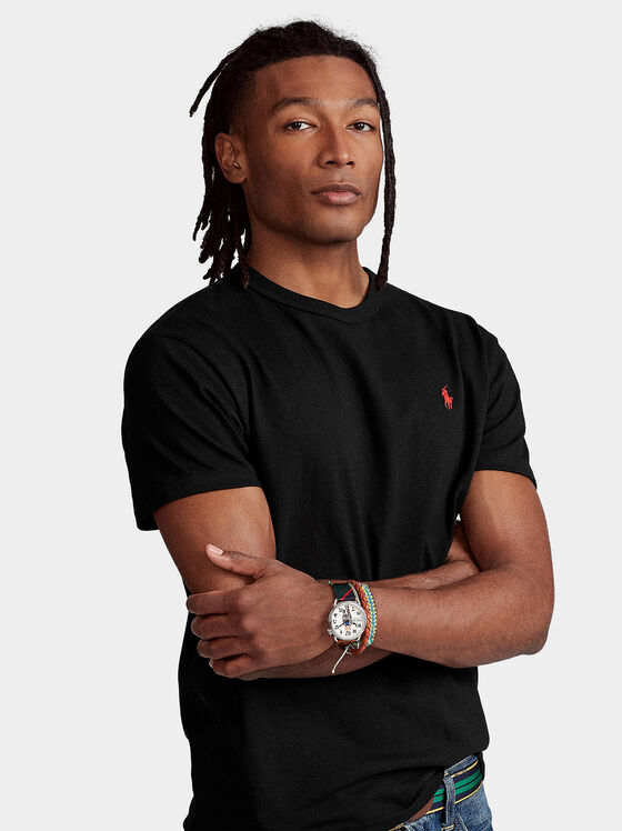 Черна тениска с лого - 1