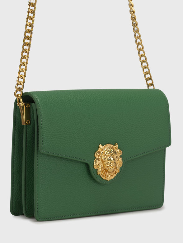 Beige crossbody bag with golden accent  - 5