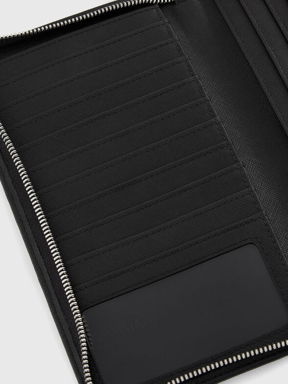 Saffiano effect logo wallet - 4