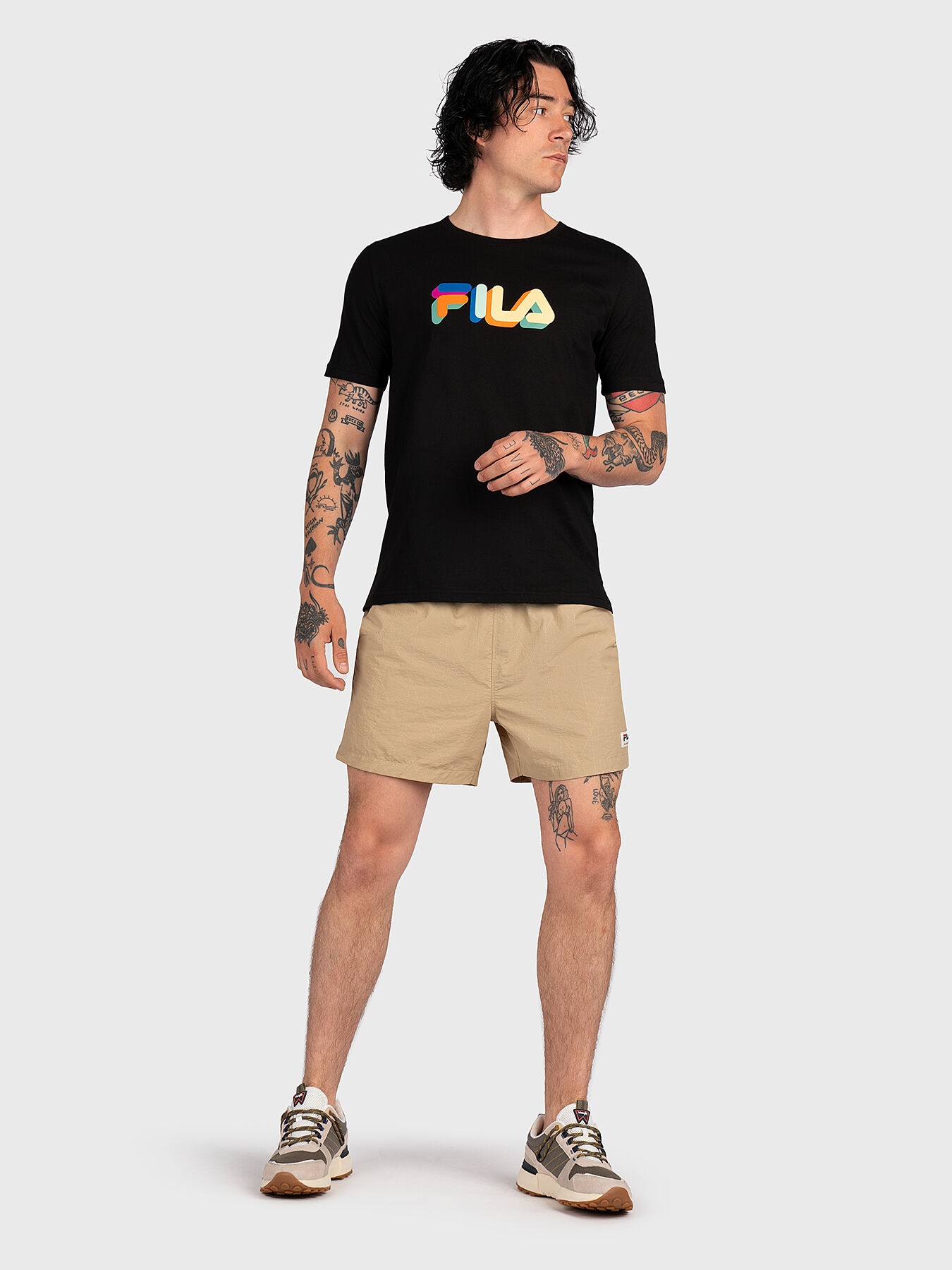 ■FILA■ Women's Basic T-shirt 3/4 Length Shorts FS2TRF2153F K] FILA