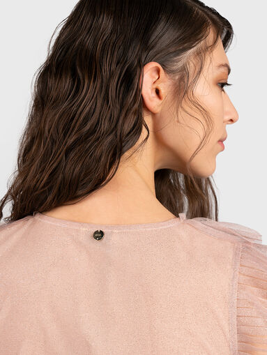 Pink dress with belt - 5