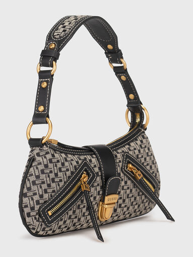 Shoulder bag with monogram print  - 3