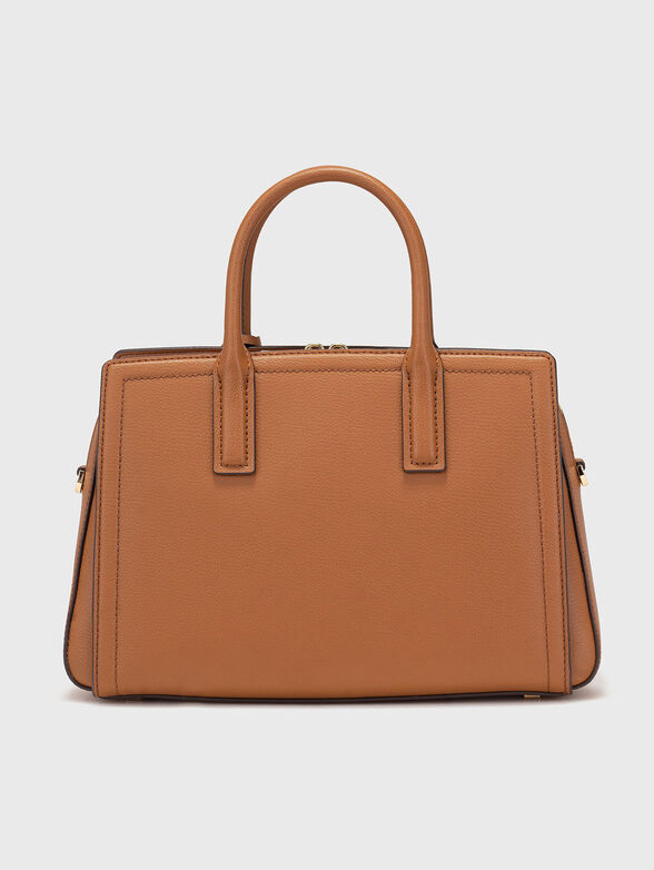 Leather bag with golden logo detail  - 3