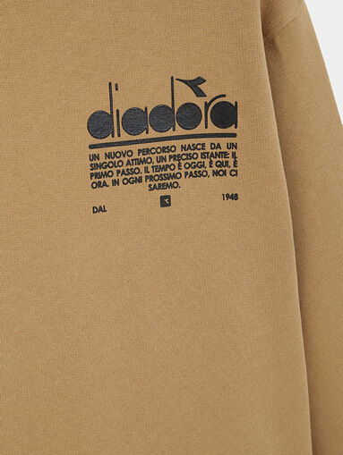 MANIFESTO cotton beige sweatshirt - 4