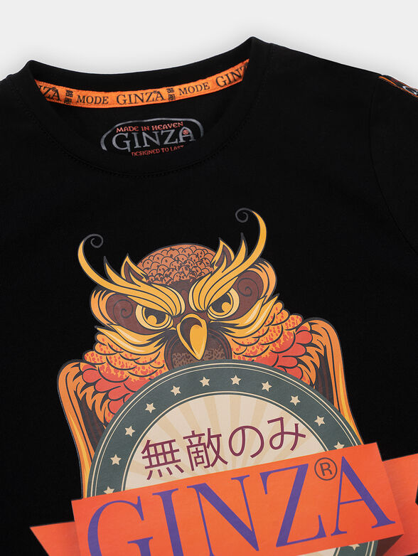 Black T-shirt with logo print - 2