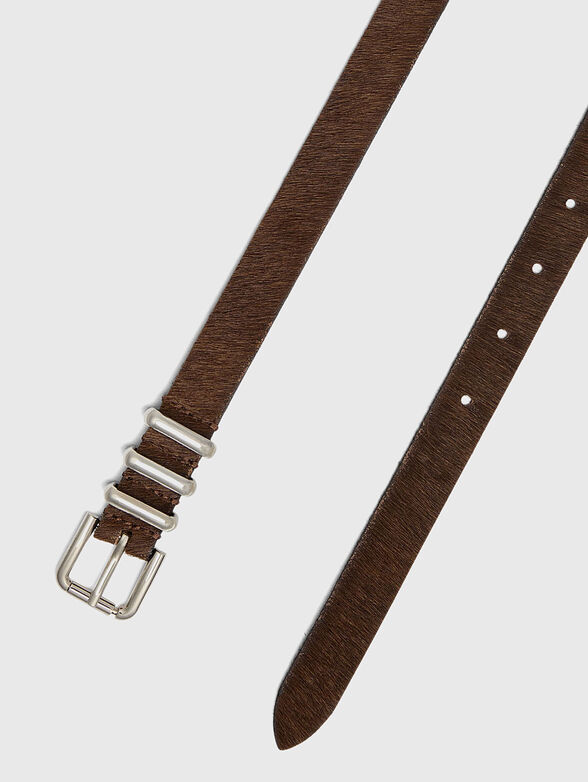 Brown leather belt - 2