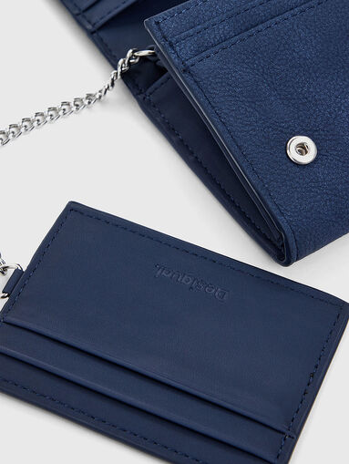 Blue wallet with embroidery - 3