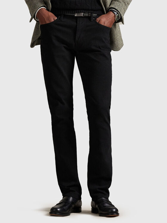 Черен слим панталон - 1