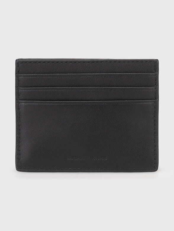 Leather cardholder with logo accent  - 2