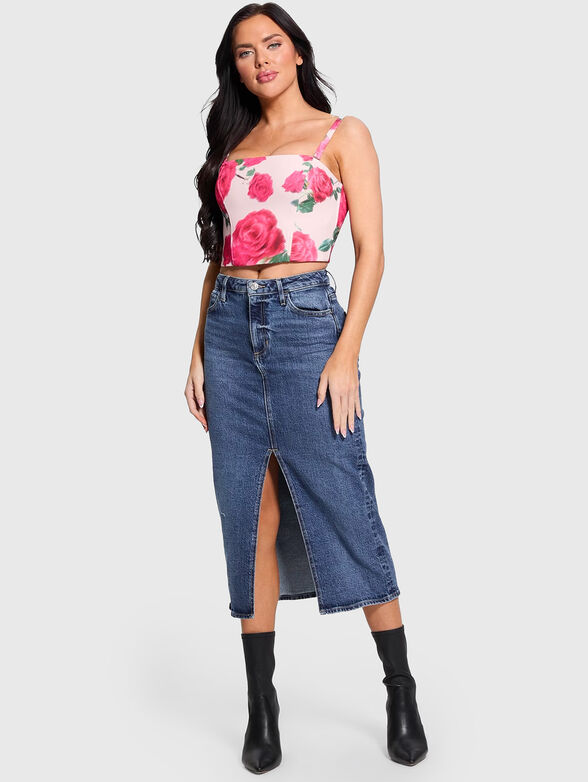 RAISSA floral print bustier - 2