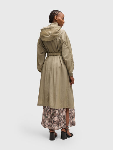 Long jacket with elastic belt - 3