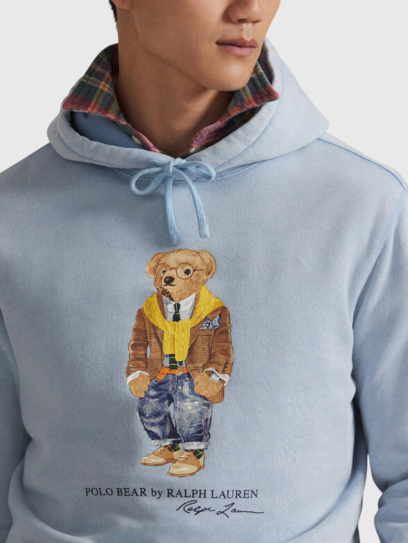 Hooded sweatshirt with Polo Bear print - 4