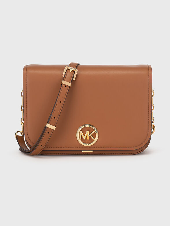 Black leather crossbody bag - 1