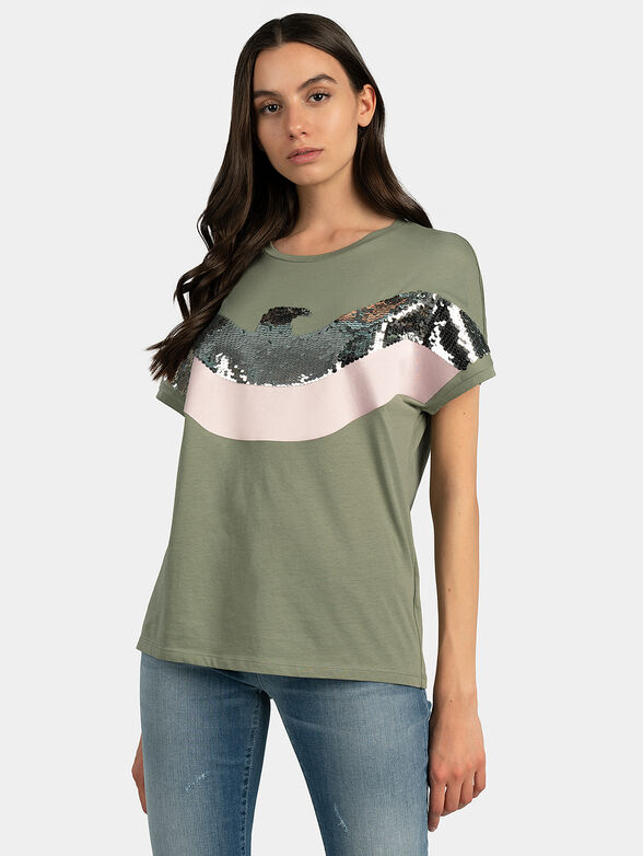 Cotton t-shirt with logo detail - 1