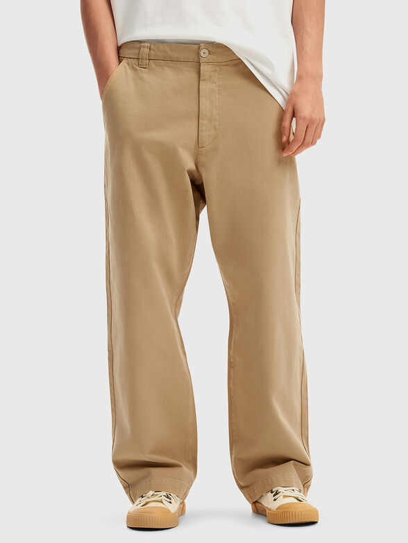 TEXAS straight trousers in beige - 3