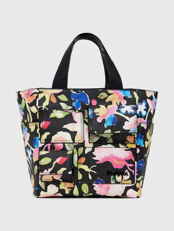 Eco leather bag with contrast print - 0