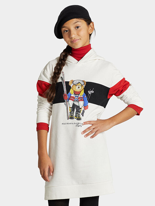 Sweatshirt dress with Polo Bear print - 1