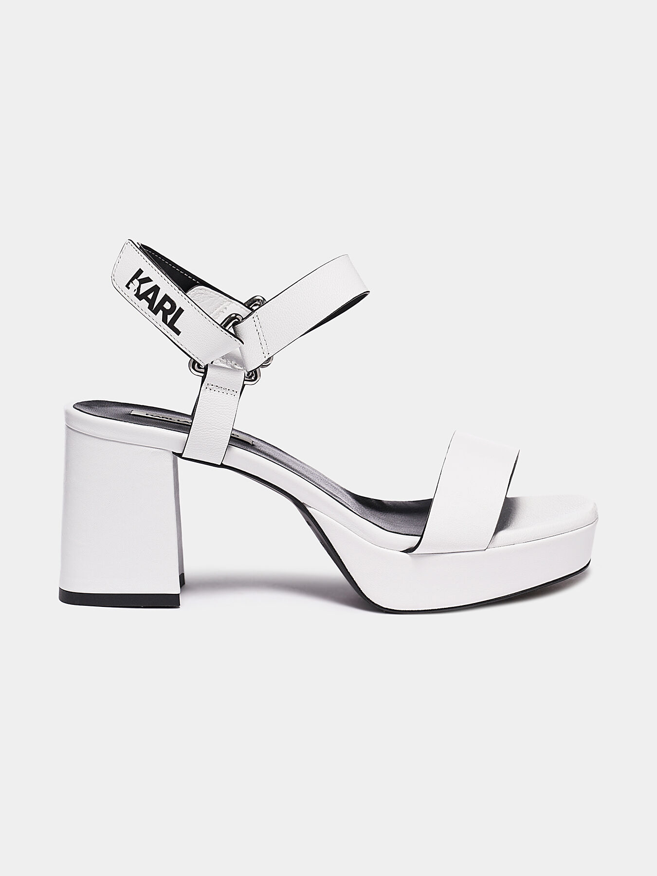 Karl lagerfeld white sandals clearance