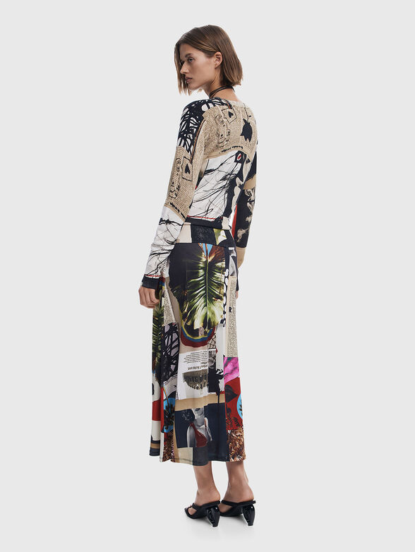 Linen blend sweater with print - 2