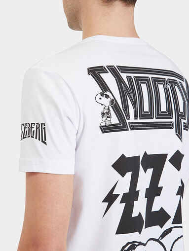 Black t-shirt with Rock Woodstock print - 4